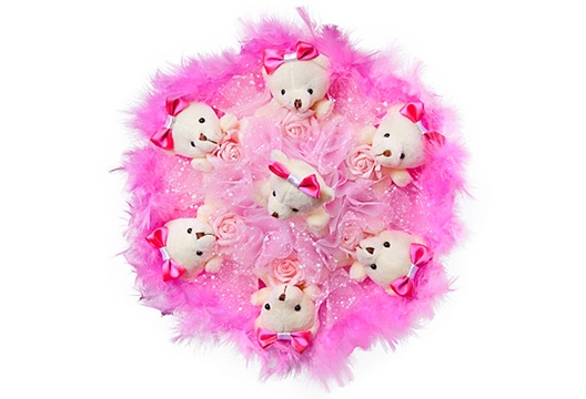 Букет из плюшевых мишек 16