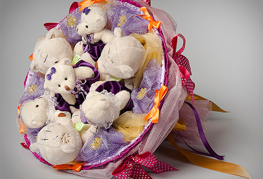 Букет из плюшевых мишек 17