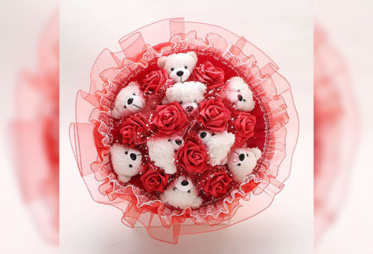 Букет из плюшевых мишек 44