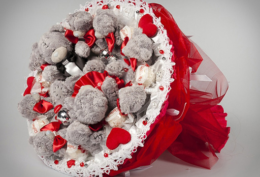 Букет из плюшевых мишек 46