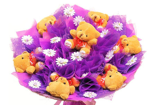 Букет из плюшевых мишек 54