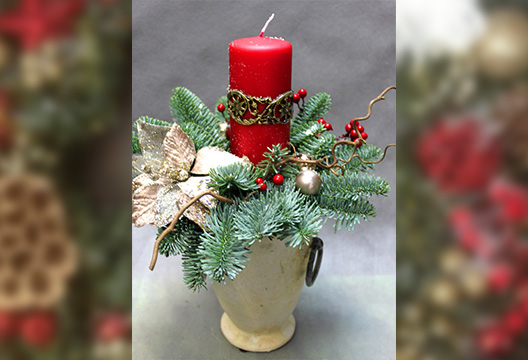 Новогодняя настольная композиция «Амфора»